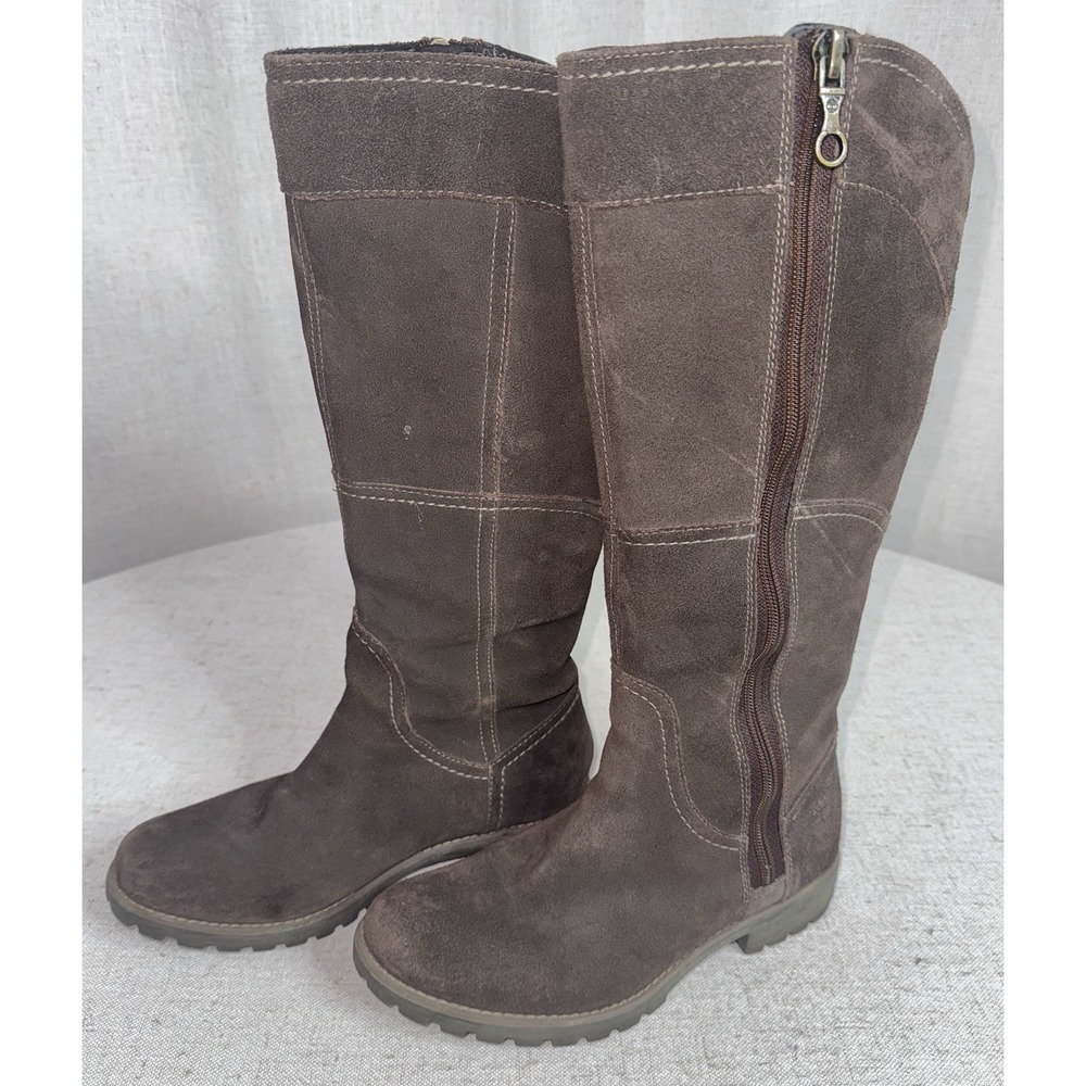 Timberland Earthkeepers Women's Sz 7.5 Brown Suede Leather Riding Boots 3261R